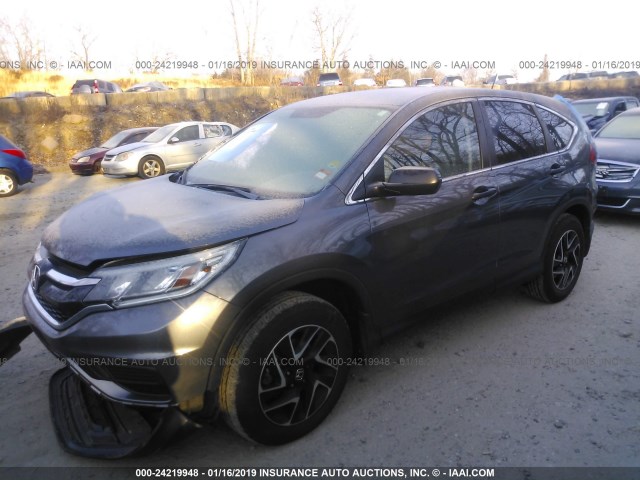 5J6RM4H49GL103494 - 2016 HONDA CR-V SE GRAY photo 2