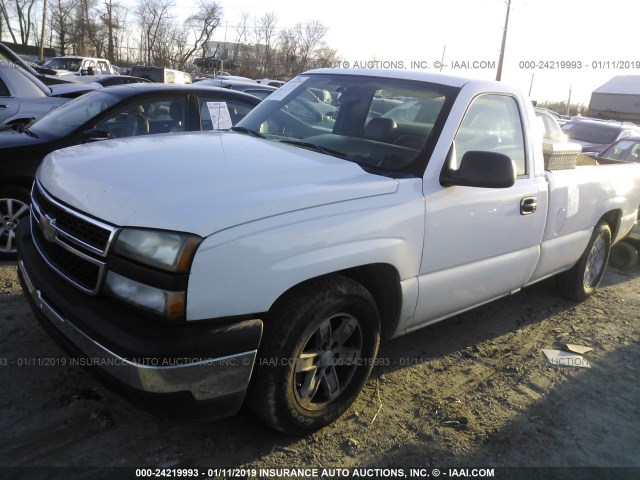 3GCEC14X66G222878 - 2006 CHEVROLET SILVERADO C1500 WHITE photo 2