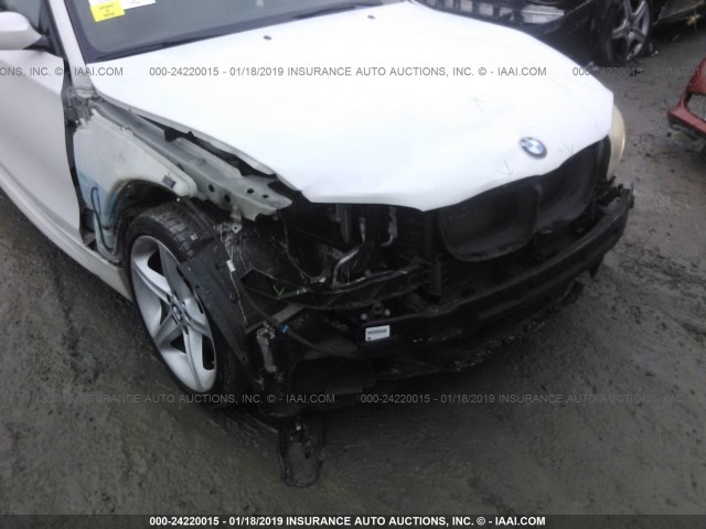 WBAUN93539VK40316 - 2009 BMW 135 I WHITE photo 6