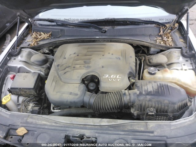 2C3CCAAG8CH107842 - 2012 CHRYSLER 300 GRAY photo 10