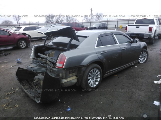 2C3CCAAG8CH107842 - 2012 CHRYSLER 300 GRAY photo 4