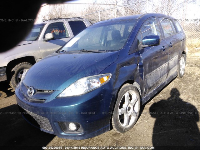 JM1CR293070137428 - 2007 MAZDA 5 BLUE photo 2