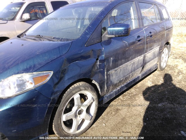 JM1CR293070137428 - 2007 MAZDA 5 BLUE photo 6