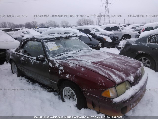 1FABP44A5HF139618 - 1987 FORD MUSTANG LX RED photo 1