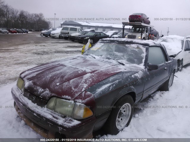 1FABP44A5HF139618 - 1987 FORD MUSTANG LX RED photo 2