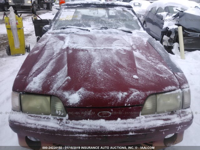 1FABP44A5HF139618 - 1987 FORD MUSTANG LX RED photo 6