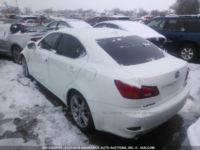 JTHBK262285060060 - 2008 LEXUS IS 250 WHITE photo 3