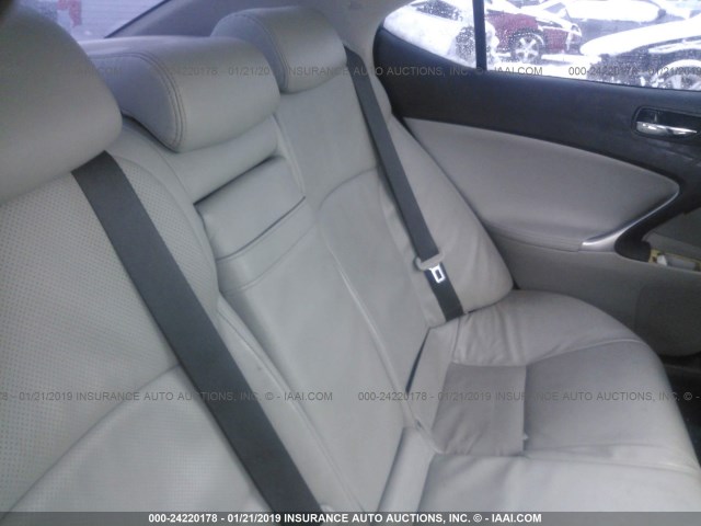 JTHBK262285060060 - 2008 LEXUS IS 250 WHITE photo 8