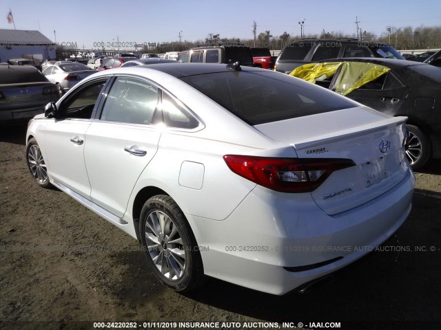 5NPE34AF4FH088814 - 2015 HYUNDAI SONATA SPORT/LIMITED WHITE photo 3