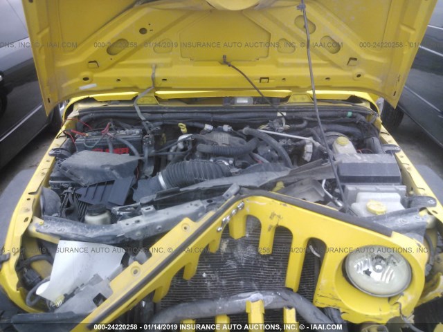 1J4GB39188L513622 - 2008 JEEP WRANGLER UNLIMITE X YELLOW photo 10