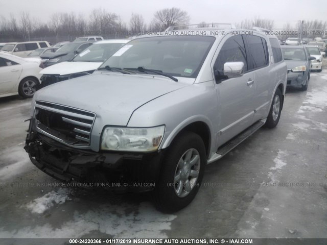 5N3AA08C86N804643 - 2006 INFINITI QX56 SILVER photo 2