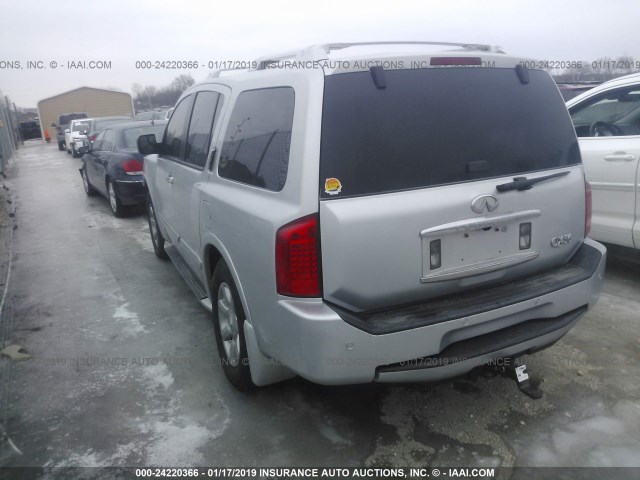 5N3AA08C86N804643 - 2006 INFINITI QX56 SILVER photo 3