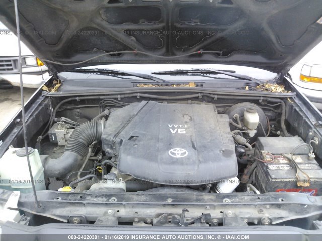 5TEUU42N17Z442852 - 2007 TOYOTA TACOMA ACCESS CAB შავი ფოტო 10