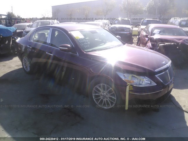 KMHGC4DE2BU123132 - 2011 HYUNDAI GENESIS 3.8L RED photo 1