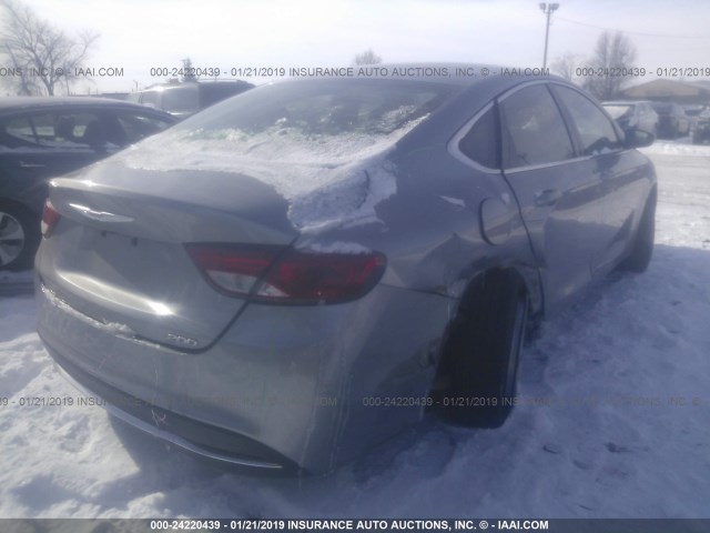 1C3CCCAB6GN176154 - 2016 CHRYSLER 200 LIMITED SILVER photo 4