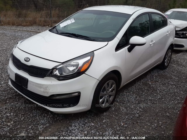 KNADM4A31H6050160 - 2017 KIA RIO LX WHITE photo 2