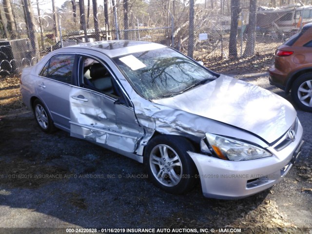 1HGCM56736A114498 - 2006 HONDA ACCORD EX SILVER photo 1