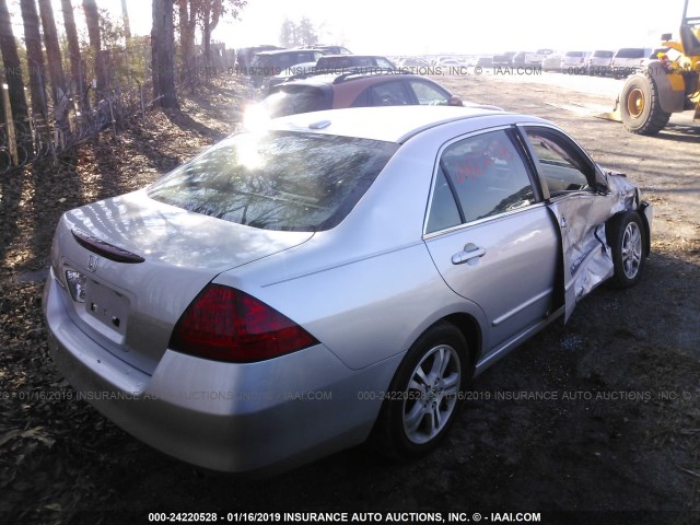 1HGCM56736A114498 - 2006 HONDA ACCORD EX SILVER photo 4