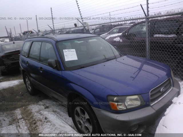 JF1SG65653H753510 - 2003 SUBARU FORESTER 2.5XS BLUE photo 1
