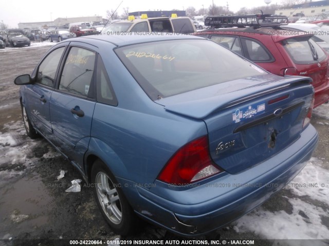 1FAFP34331W245424 - 2001 FORD FOCUS SE/SE SPORT BLUE photo 3