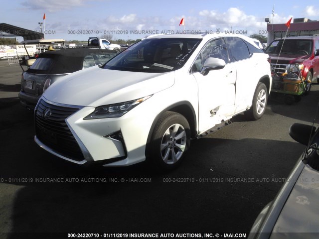 2T2ZZMCA6HC063013 - 2017 LEXUS RX 350/BASE/F SPORT WHITE photo 2