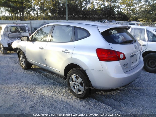 JN8AS5MTXCW257267 - 2012 NISSAN ROGUE S/SV SILVER photo 3