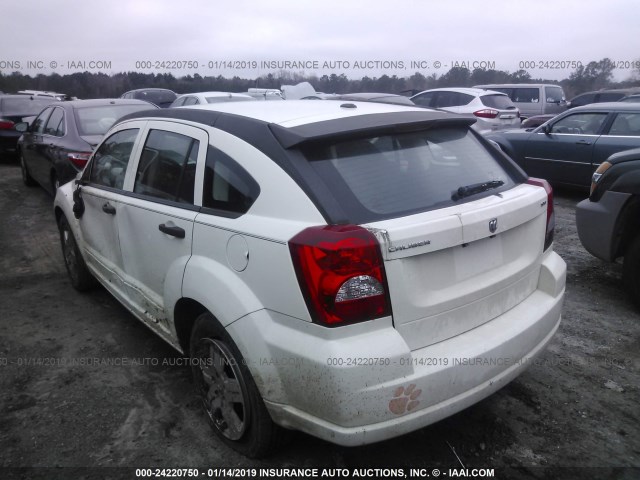 1B3HB48BX8D687763 - 2008 DODGE CALIBER SXT WHITE photo 3