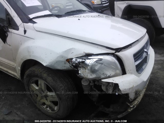 1B3HB48BX8D687763 - 2008 DODGE CALIBER SXT WHITE photo 6