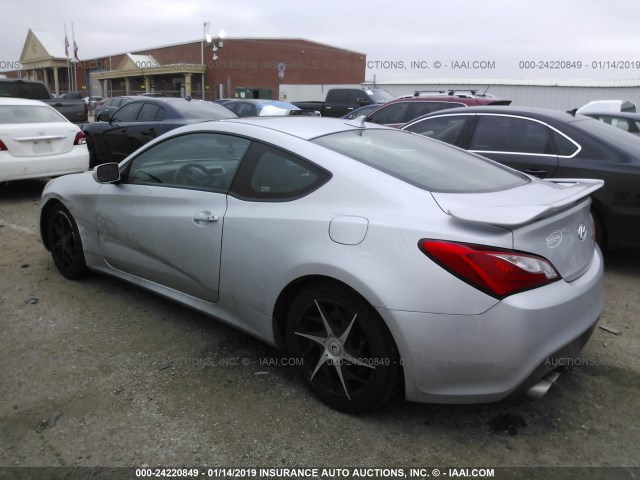 KMHHU6KH0BU058498 - 2011 HYUNDAI GENESIS COUPE 3.8L SILVER photo 3