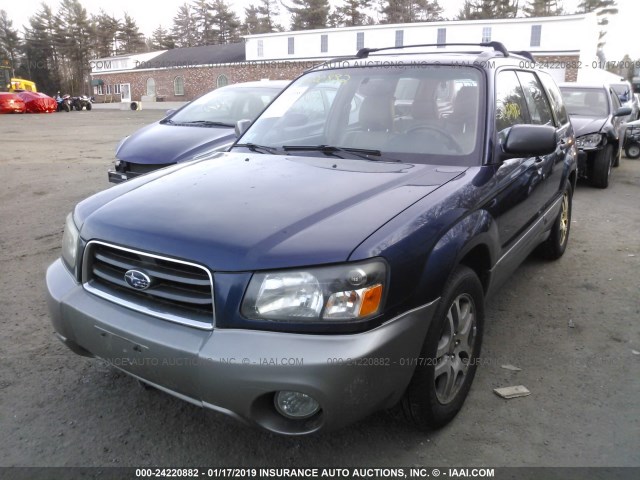 JF1SG67685H703720 - 2005 SUBARU FORESTER 2.5XS LL BEAN Dark Blue photo 2