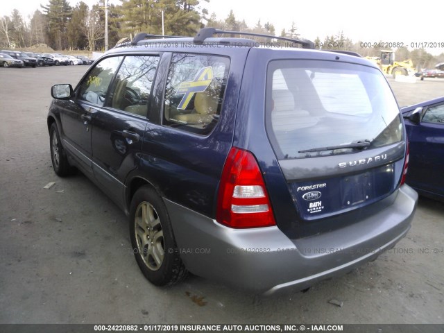 JF1SG67685H703720 - 2005 SUBARU FORESTER 2.5XS LL BEAN Dark Blue photo 3