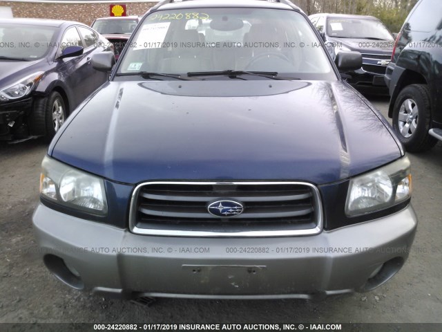 JF1SG67685H703720 - 2005 SUBARU FORESTER 2.5XS LL BEAN Dark Blue photo 6