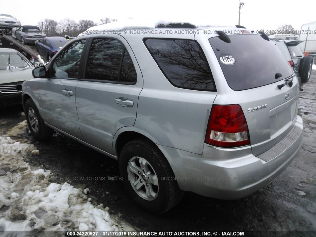 KNDJC733435170623 - 2003 KIA SORENTO EX/LX SILVER photo 3