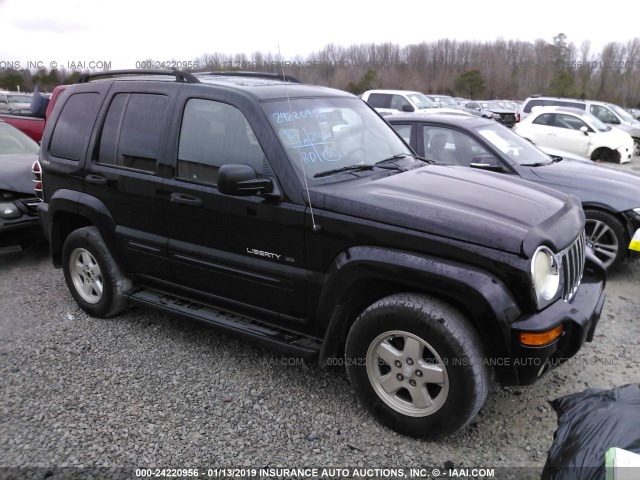 1J4GL58K62W240804 - 2002 JEEP LIBERTY LIMITED BLACK photo 1