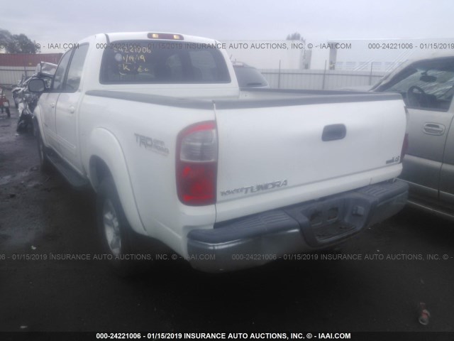 5TBET341X6S542979 - 2006 TOYOTA TUNDRA DOUBLE CAB SR5 WHITE photo 3