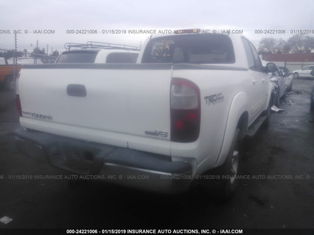 5TBET341X6S542979 - 2006 TOYOTA TUNDRA DOUBLE CAB SR5 WHITE photo 4