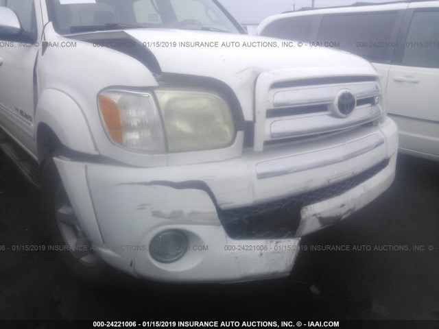 5TBET341X6S542979 - 2006 TOYOTA TUNDRA DOUBLE CAB SR5 WHITE photo 6