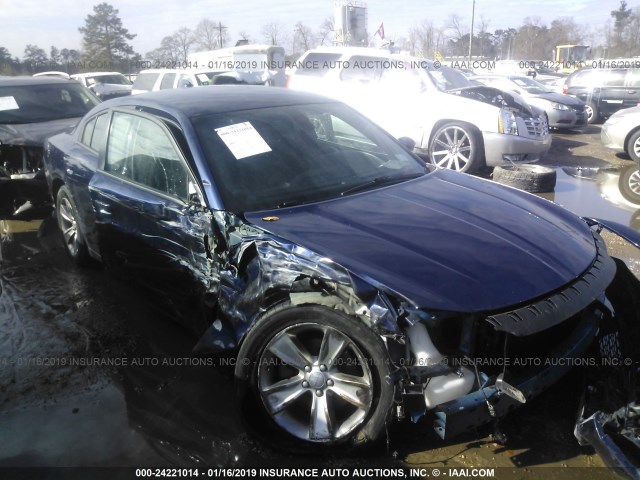 2C3CDXHGXGH246477 - 2016 DODGE CHARGER SXT BLUE photo 1