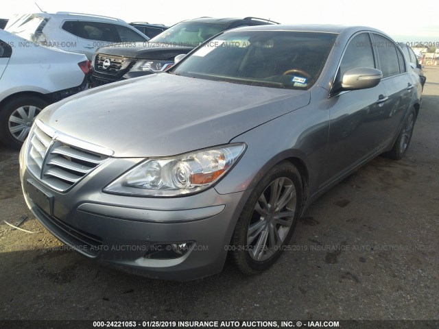 KMHGC46F69U047169 - 2009 HYUNDAI GENESIS 4.6L GRAY photo 2