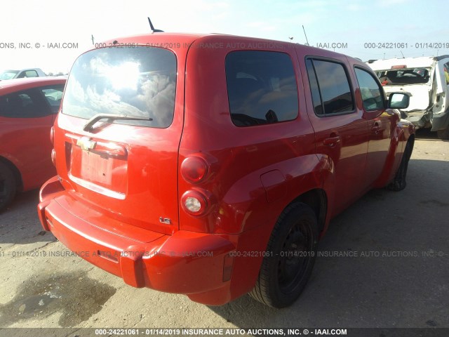 3GNDA13DX8S640344 - 2008 CHEVROLET HHR LS Rojo foto 4