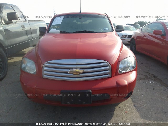 3GNDA13DX8S640344 - 2008 CHEVROLET HHR LS Rojo foto 6
