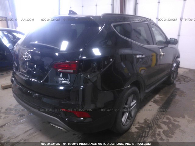 5XYZUDLB5JG543369 - 2018 HYUNDAI SANTA FE SPORT  BLACK photo 4