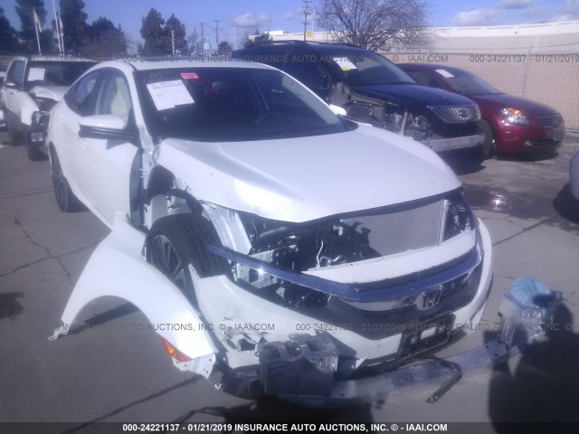 JHMFC1F77JX020426 - 2018 HONDA CIVIC EXL WHITE photo 1