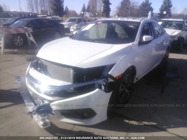 JHMFC1F77JX020426 - 2018 HONDA CIVIC EXL WHITE photo 2