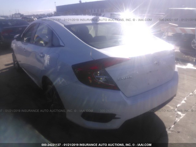 JHMFC1F77JX020426 - 2018 HONDA CIVIC EXL WHITE photo 3