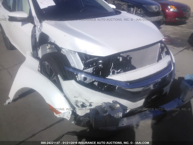 JHMFC1F77JX020426 - 2018 HONDA CIVIC EXL WHITE photo 6