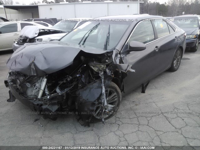 4T1BF1FK9FU970898 - 2015 TOYOTA CAMRY LE/XLE/SE/XSE GRAY photo 2