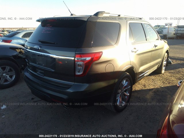 1FM5K7F88FGB25474 - 2015 FORD EXPLORER LIMITED GRAY photo 4