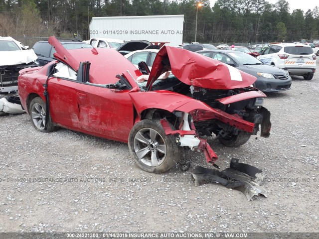 2C3CDXHG3GH350244 - 2016 DODGE CHARGER SXT RED photo 1