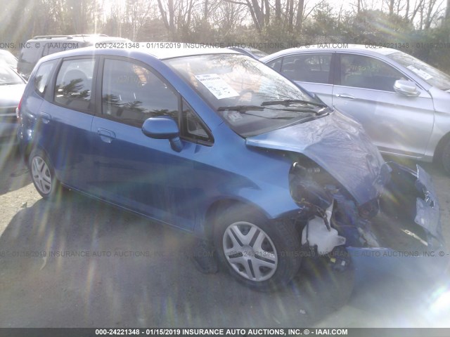 JHMGD38447S034855 - 2007 HONDA FIT BLUE photo 1